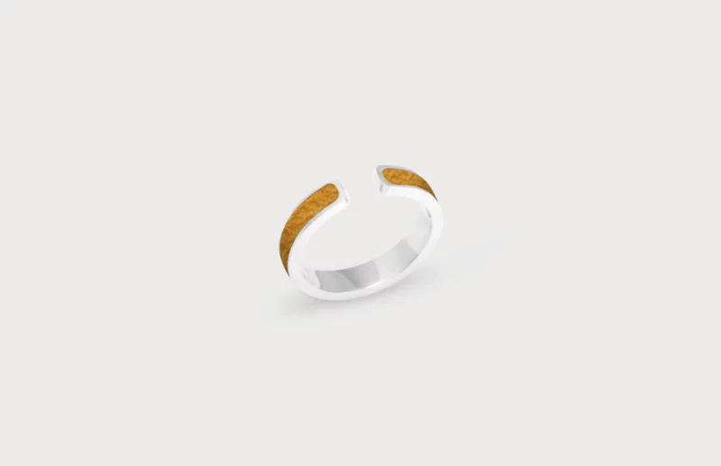 Bague Fine Orange Argent
