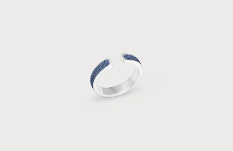 Bague Fine Bleu Argent