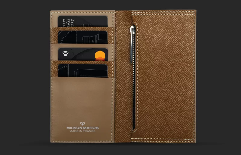 Portefeuille Grand Estey - Marron Clair