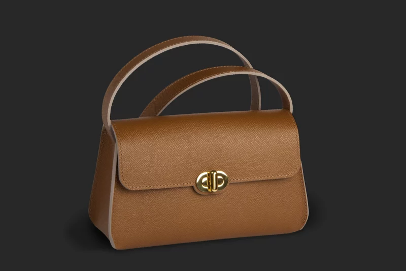 Sac à main - Marron clair - Or