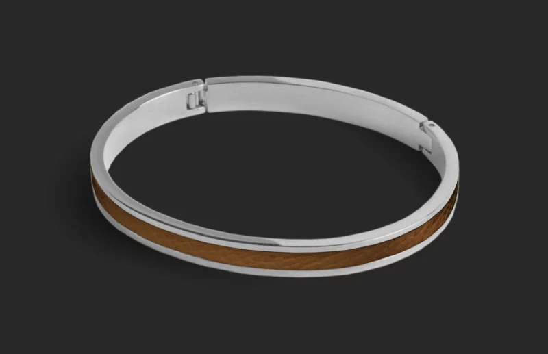 Bracelet Marron Clair - Argent