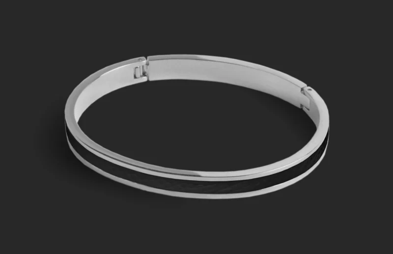 Bracelet Noir - Argent