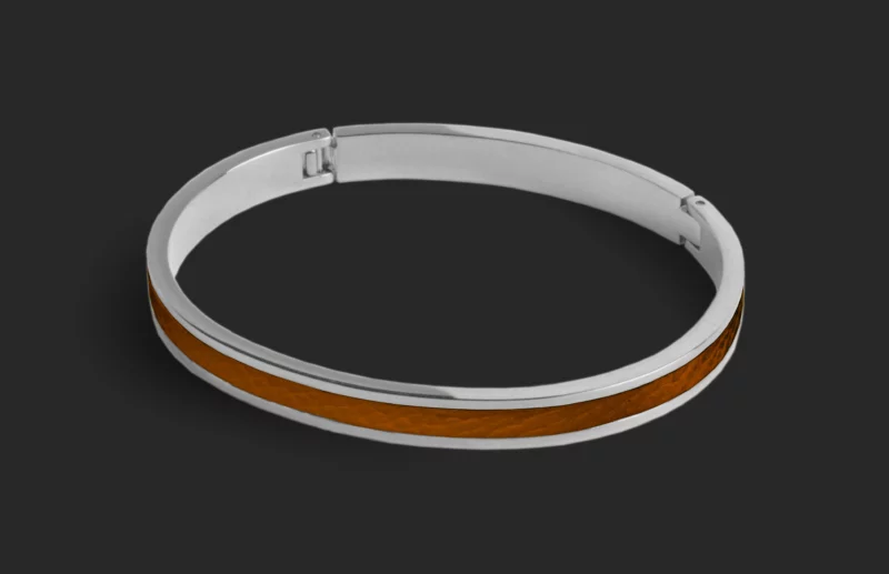 Bracelet orange - Argent