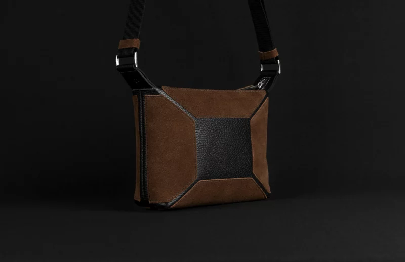 Sacoche Prisme - Suede Marron