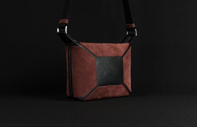 Sacoche Prisme - Suede Rouge